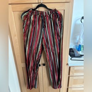 Velvet Striped Pants